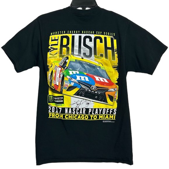 Fanatics Mens S 2017 Kyle Busch 18‎ Monster Energy NASCAR Cup Series T-Shirt - Picture 2 of 7
